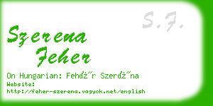 szerena feher business card